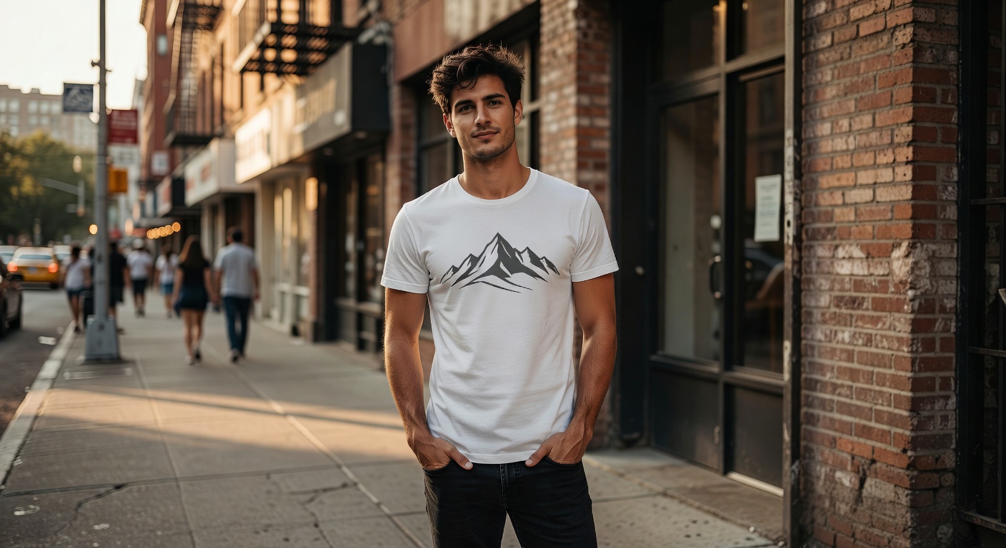 ホワイトマウンテンプリントTシャツ