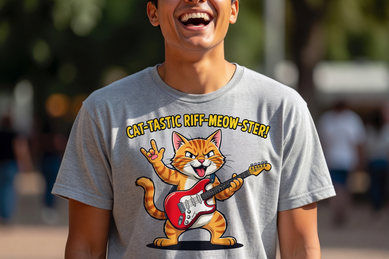 ネコギタリストTシャツ