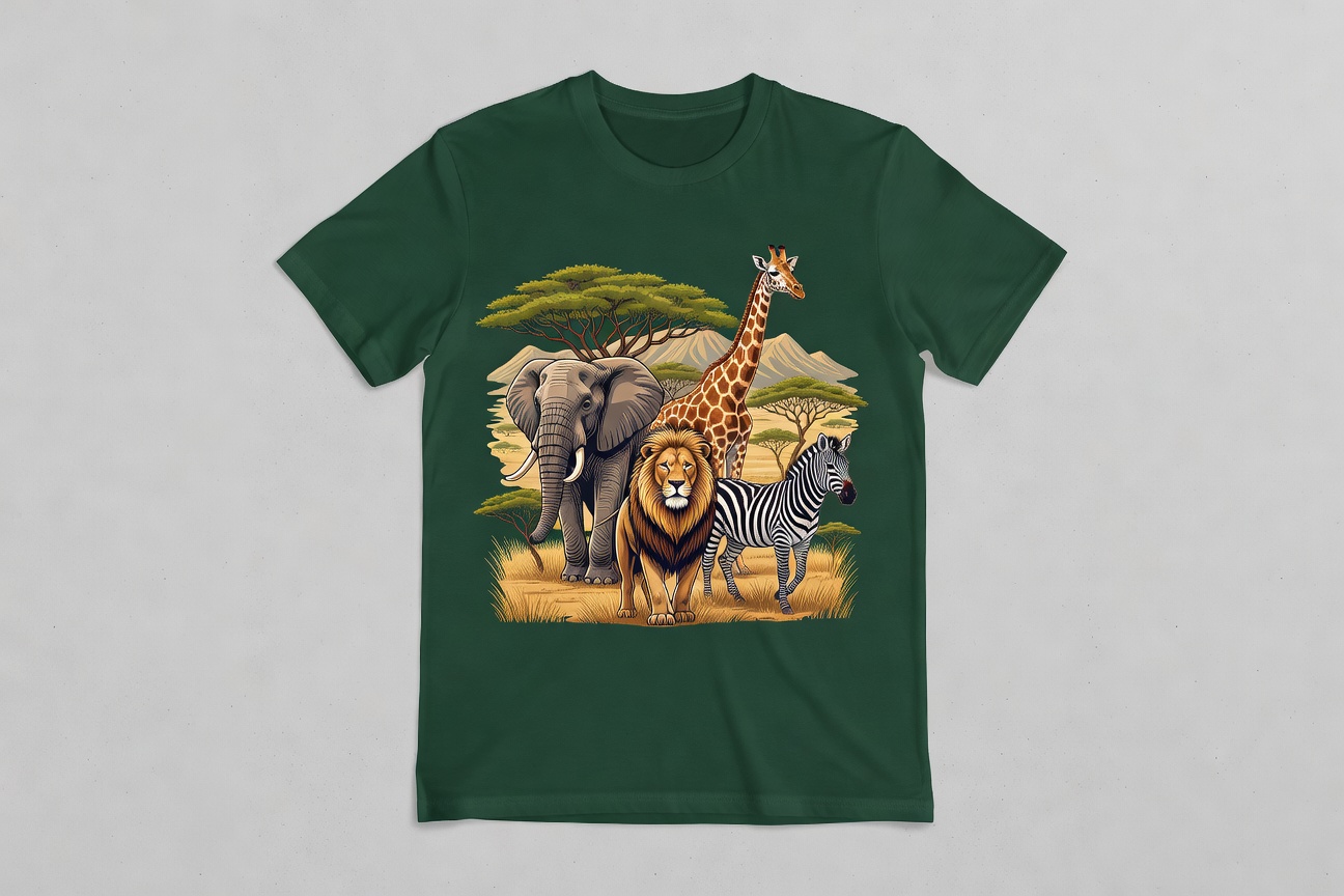 サファリアニマルTシャツ