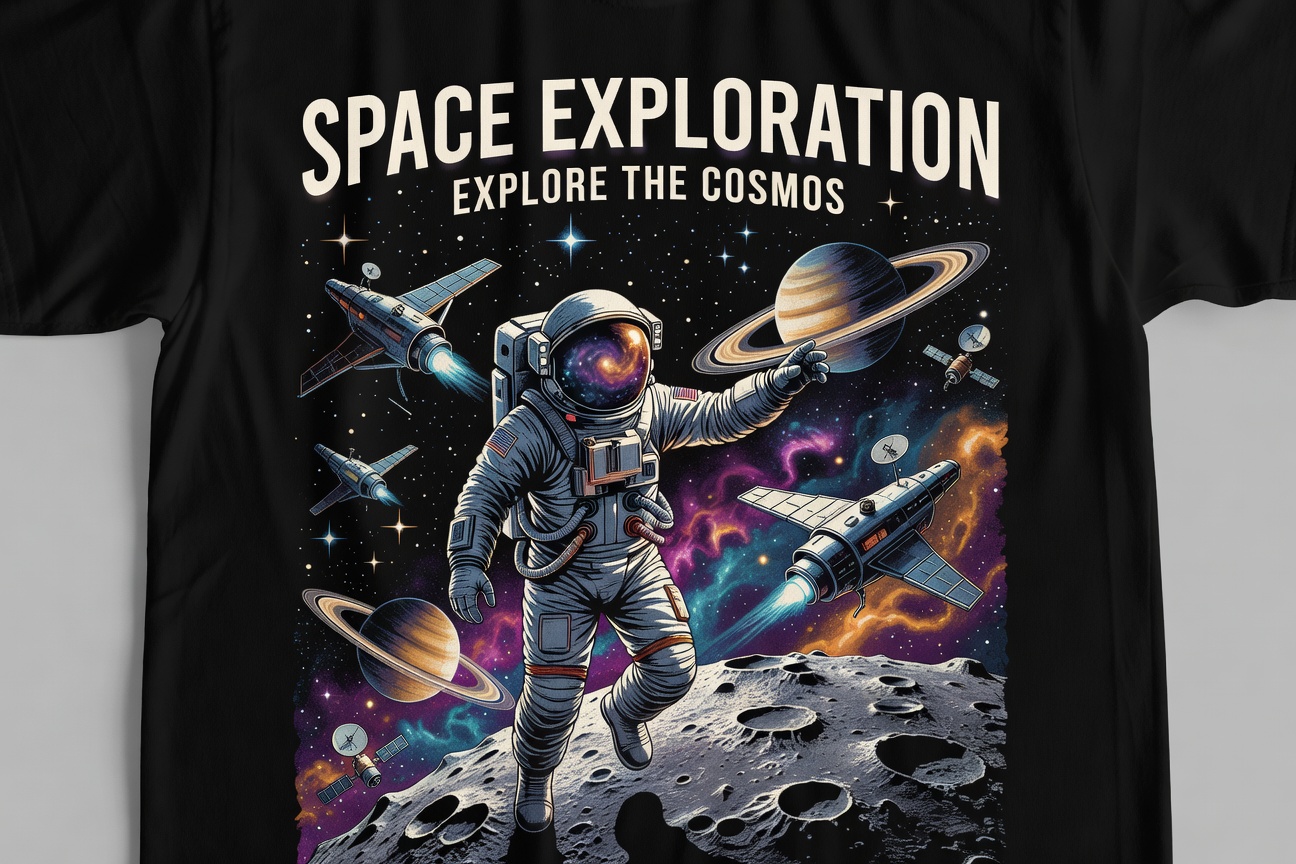 宇宙探索グラフィックTシャツ