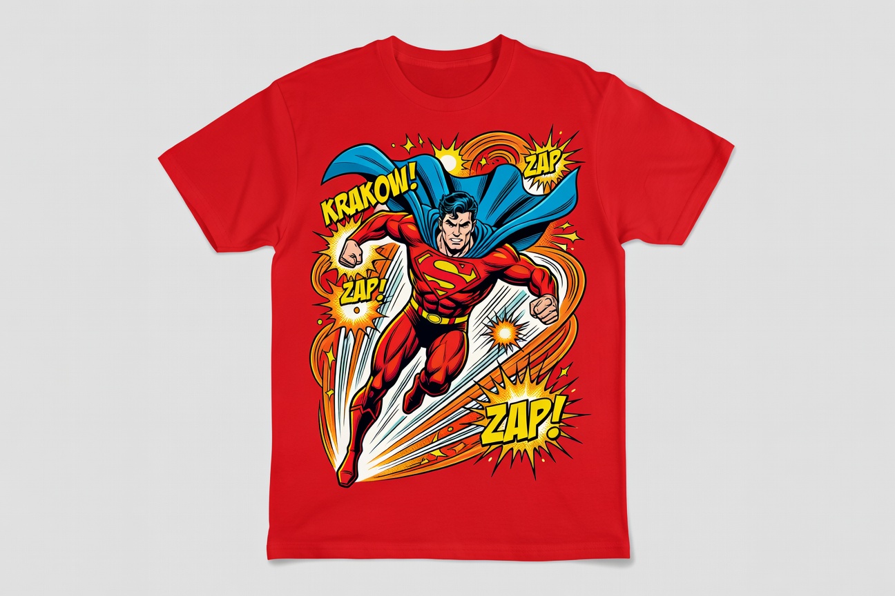 スーパーヒーローコミックTシャツ