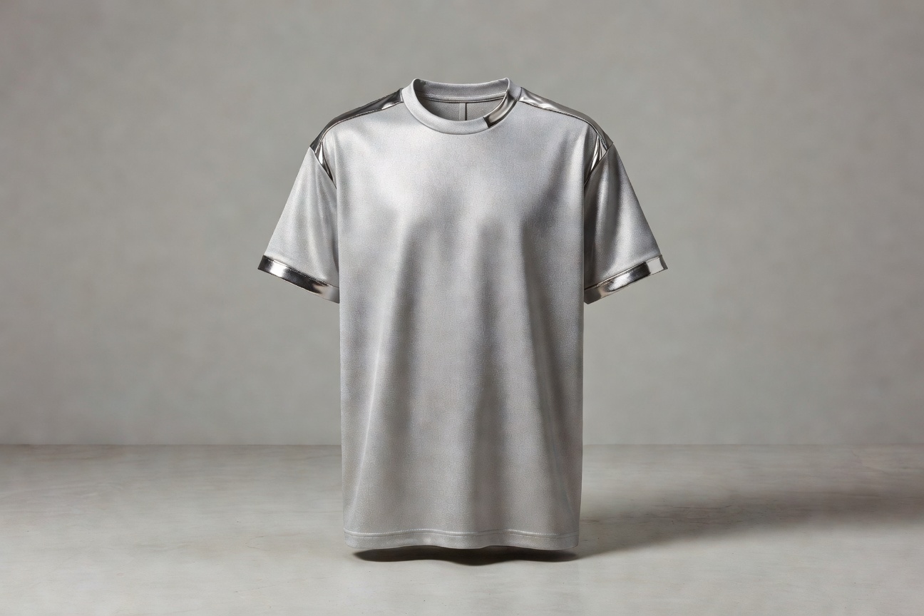 シルバーメタリックTシャツ